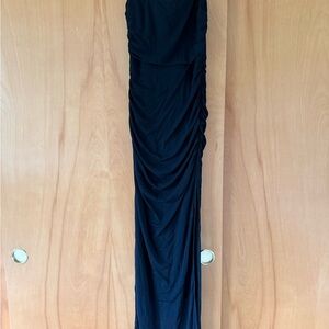 Windsor Black Ruched Maxi Dress